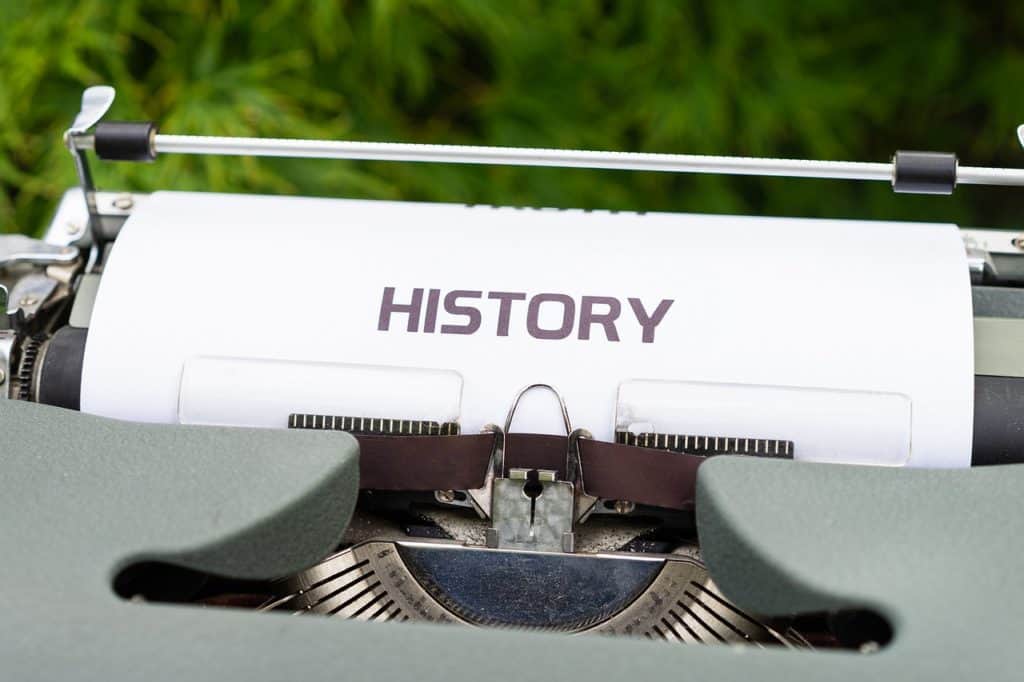 typewriter, word, history