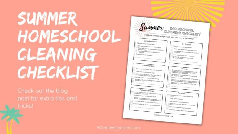 Homeschool Summer Cleaning Checklist